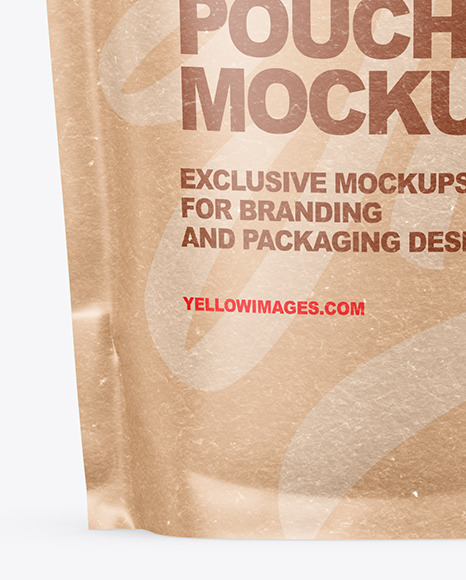 Kraft Stand up Pouch Mockup PSD #2