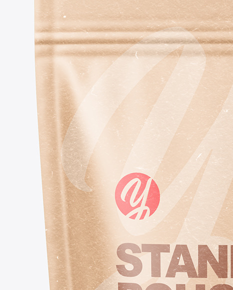Kraft Stand up Pouch Mockup PSD #1