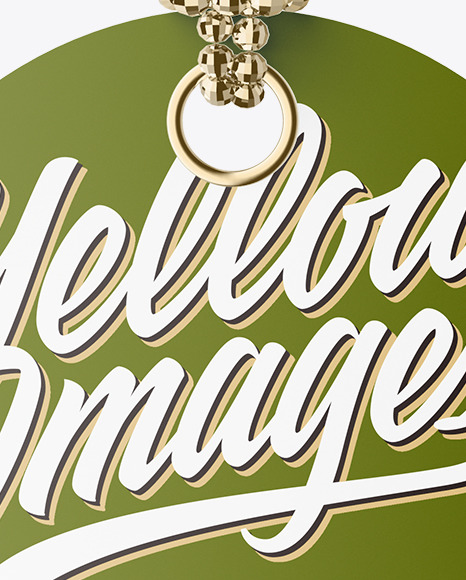 Round Paper Label Mockup PSD #2