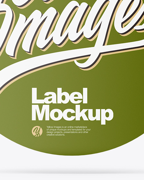 Round Paper Label Mockup PSD #1
