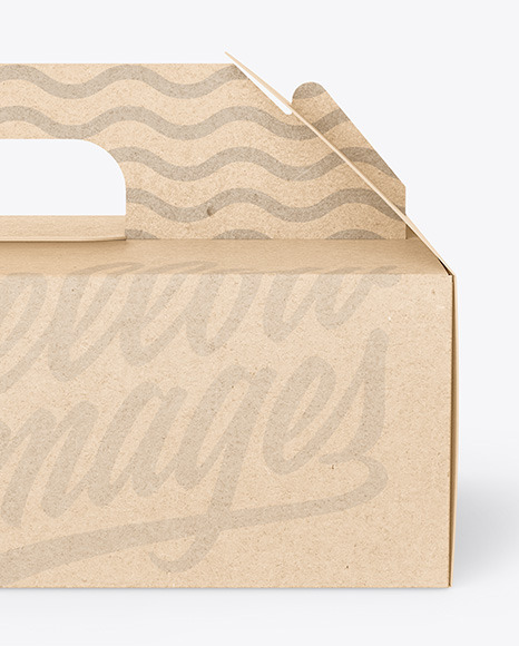 Kraft Paper Box w  Handle Mockup PSD #4