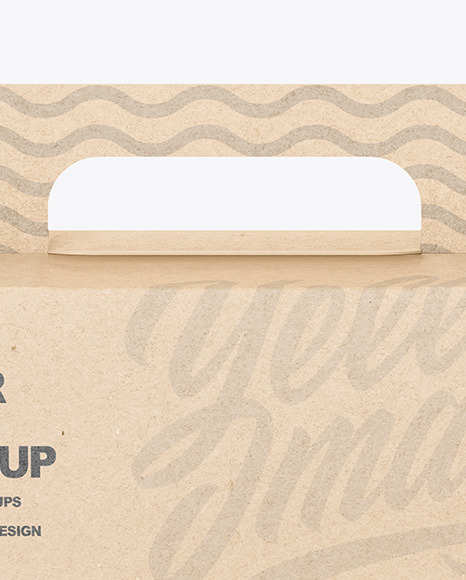 Kraft Paper Box w  Handle Mockup PSD #5