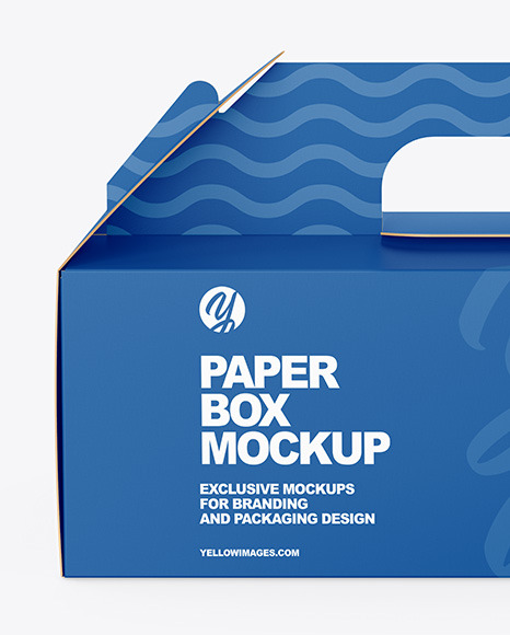 Paper Box w  Handle Mockup PSD #2