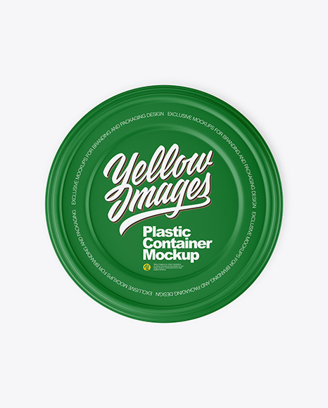 Matte Plastic Bowl Container Mockup – Top View PSD #2