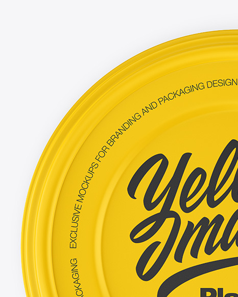 Matte Plastic Bowl Container Mockup – Top View PSD #1