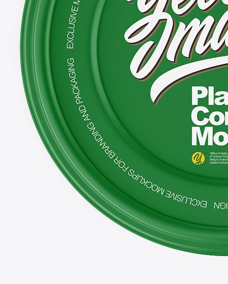 Matte Plastic Bowl Container Mockup – Top View PSD #7