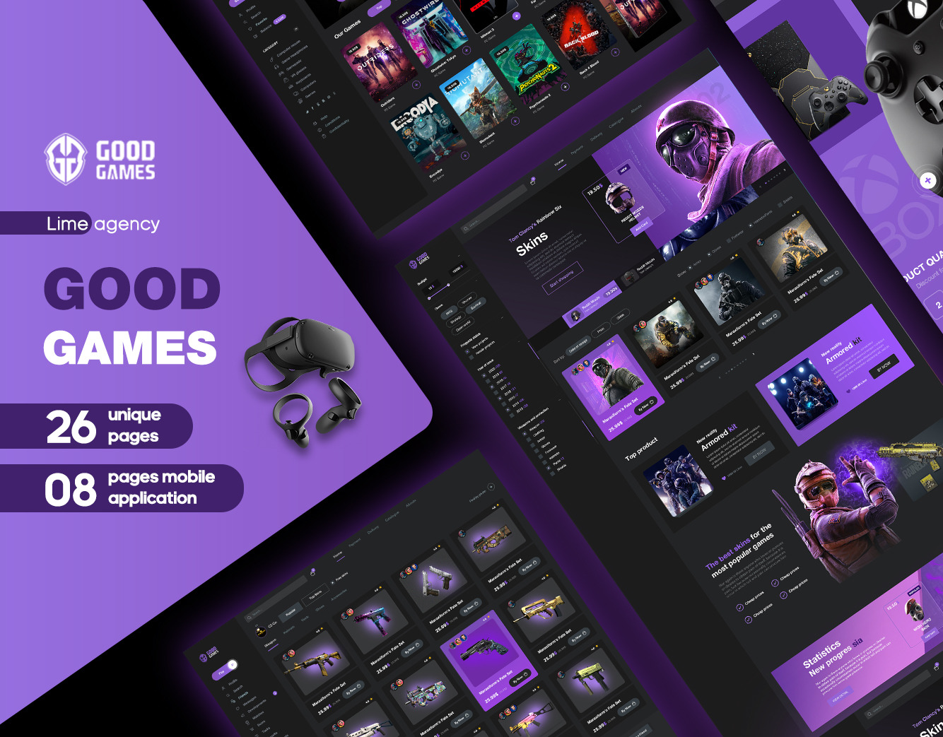 Game Store UI Kit on Yellow Images Creative Store