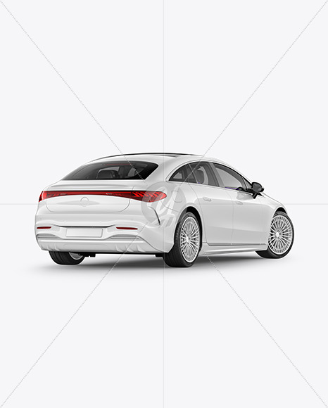 Electric Luxury Car Mockup   Back Half Side View PSD #3