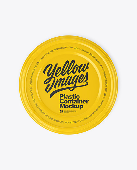 Glossy Plastic Bowl Container Mockup – Top View PSD #2