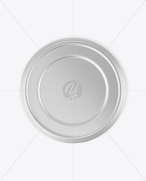 Matte Metallic Container Mockup – Top View PSD #3