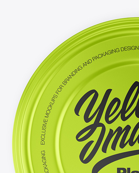 Matte Metallic Container Mockup – Top View PSD #2