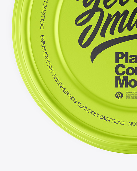 Matte Metallic Container Mockup – Top View PSD #6