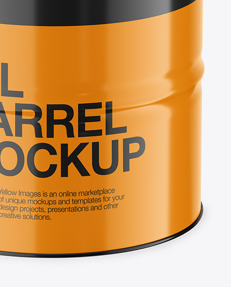 Glossy Oil Barrel Mockup PSD #1