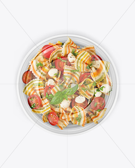 Plastic Bowl With Pasta Mockup PSD #3