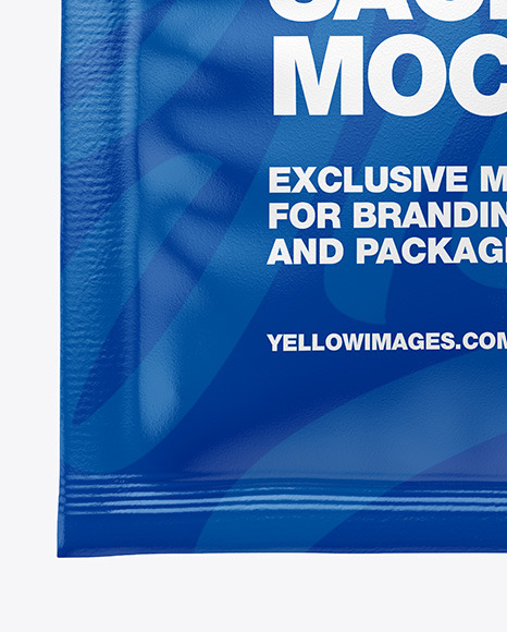 Glossy Sachet Mockup PSD #6