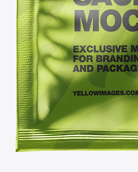 Metallic Sachet Mockup PSD #5