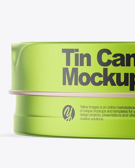 Metallic Round Tin Can Mockup PSD #2