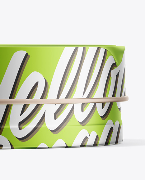 Metallic Round Tin Can Mockup PSD #6