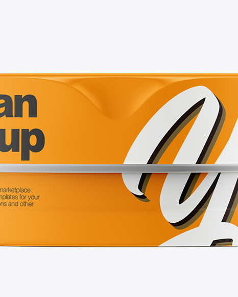 Matte Round Tin Can Mockup PSD #1