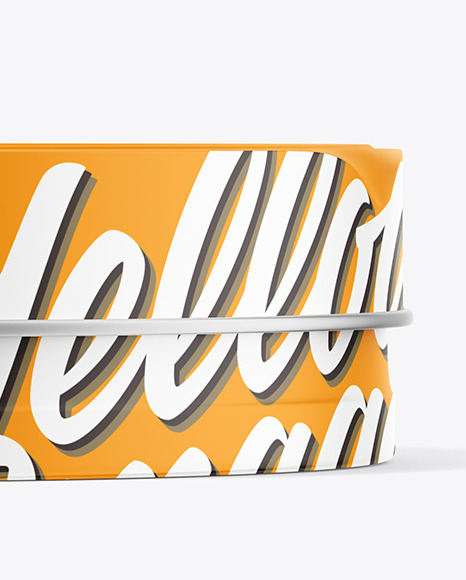 Matte Round Tin Can Mockup PSD #6