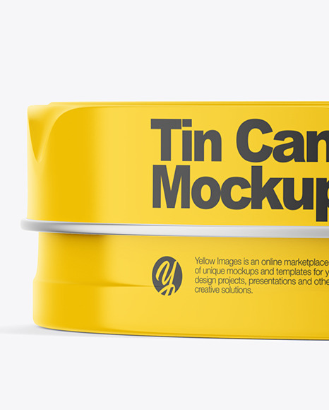 Glossy Round Tin Can Mockup PSD #2
