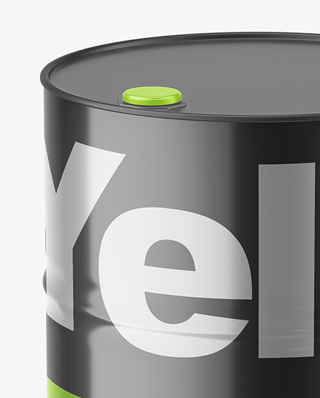 Metallic Oil Barrel Mockup PSD #2