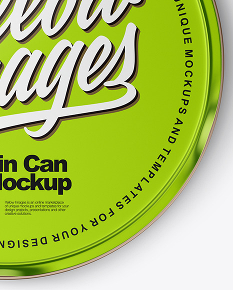 Metallic Round Tin Can Mockup PSD #1