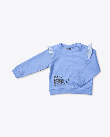 Baby Girl Ruffled Shoulders Jumper Mockup PSD #2