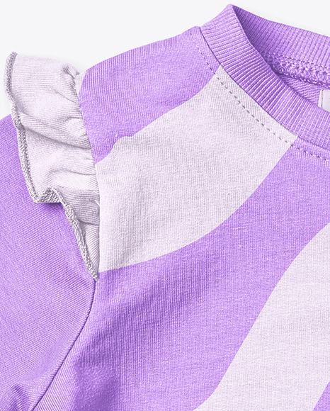 Baby Girl Ruffled Shoulders Jumper Mockup PSD #1