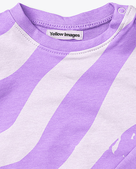 Baby Girl Ruffled Shoulders Jumper Mockup PSD #6