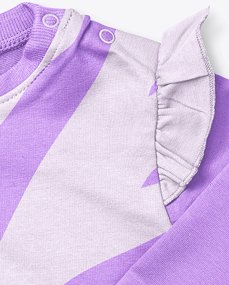 Baby Girl Ruffled Shoulders Jumper Mockup PSD #7