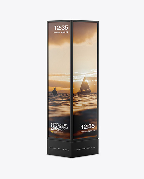 LED Citylight Stand Mockup