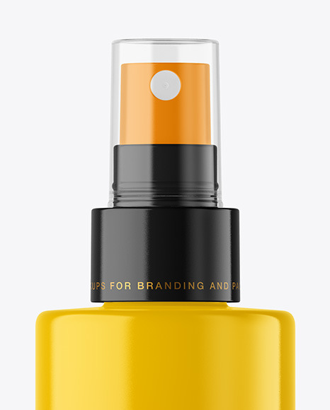 Glossy Spray Bottle Mockup PSD #6