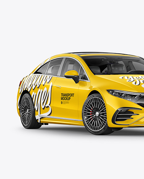 Electric Luxury Car Mockup   Half Side View PSD #2