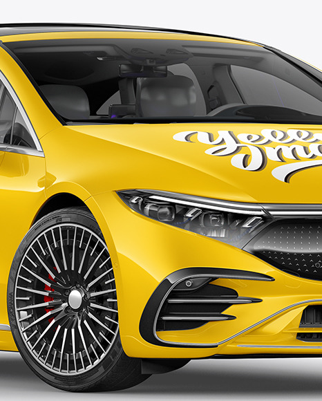 Electric Luxury Car Mockup   Half Side View PSD #6