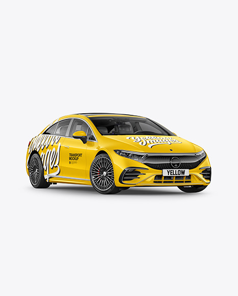 Electric Luxury Car Mockup   Half Side View PSD #7