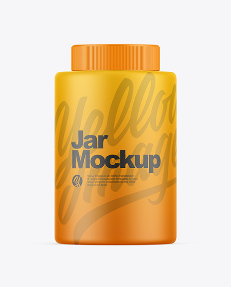 Matte Jar Mockup PSD #2