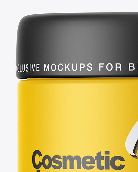 Matte Cosmetic Jar Mockup PSD #3