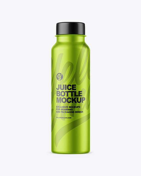 Matte Metallic Juice Bottle Mockup