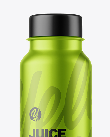 Matte Metallic Juice Bottle Mockup PSD #2