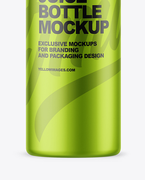 Matte Metallic Juice Bottle Mockup PSD #1