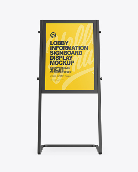 Lobby Information Signboard Display Mockup PSD #2