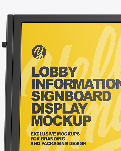 Lobby Information Signboard Display Mockup PSD #3