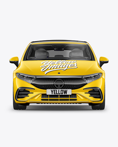 Electric Luxury Car Mockup   Front View PSD #6