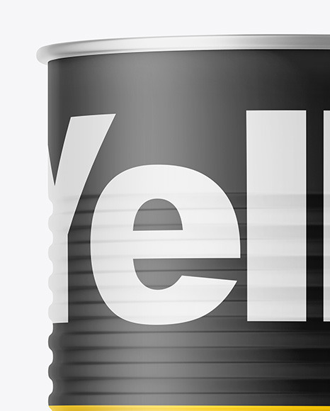 Metallic Tin Can w  Matte Finish Mockup PSD #2