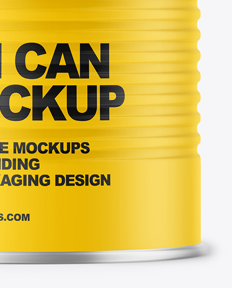 Metallic Tin Can w  Matte Finish Mockup PSD #1