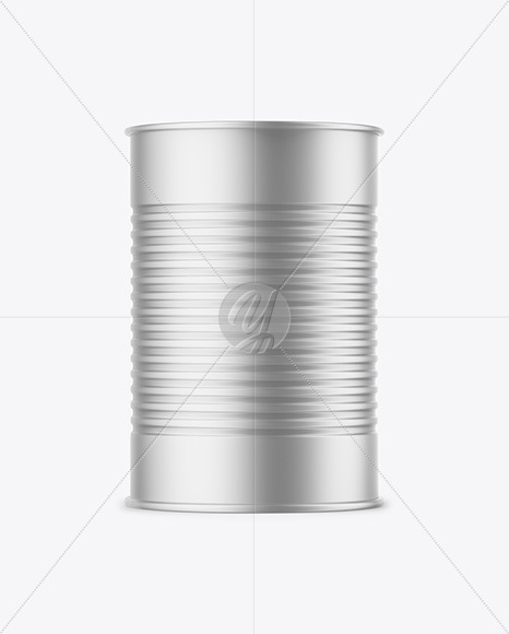 Matte Metallic Tin Can Mockup PSD #3