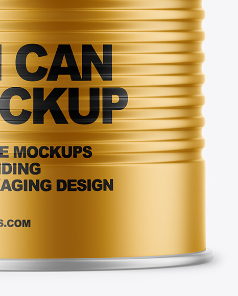 Matte Metallic Tin Can Mockup PSD #1