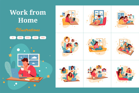 M342_Work from Home Illustrations
