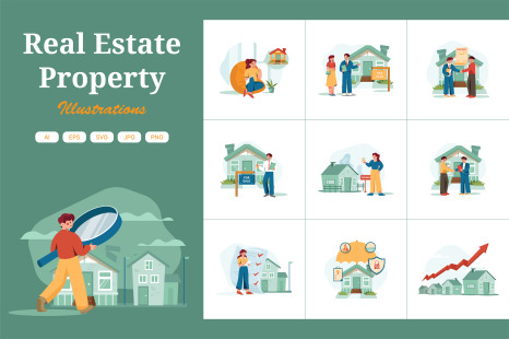M344_Real Estate Property Illustrations